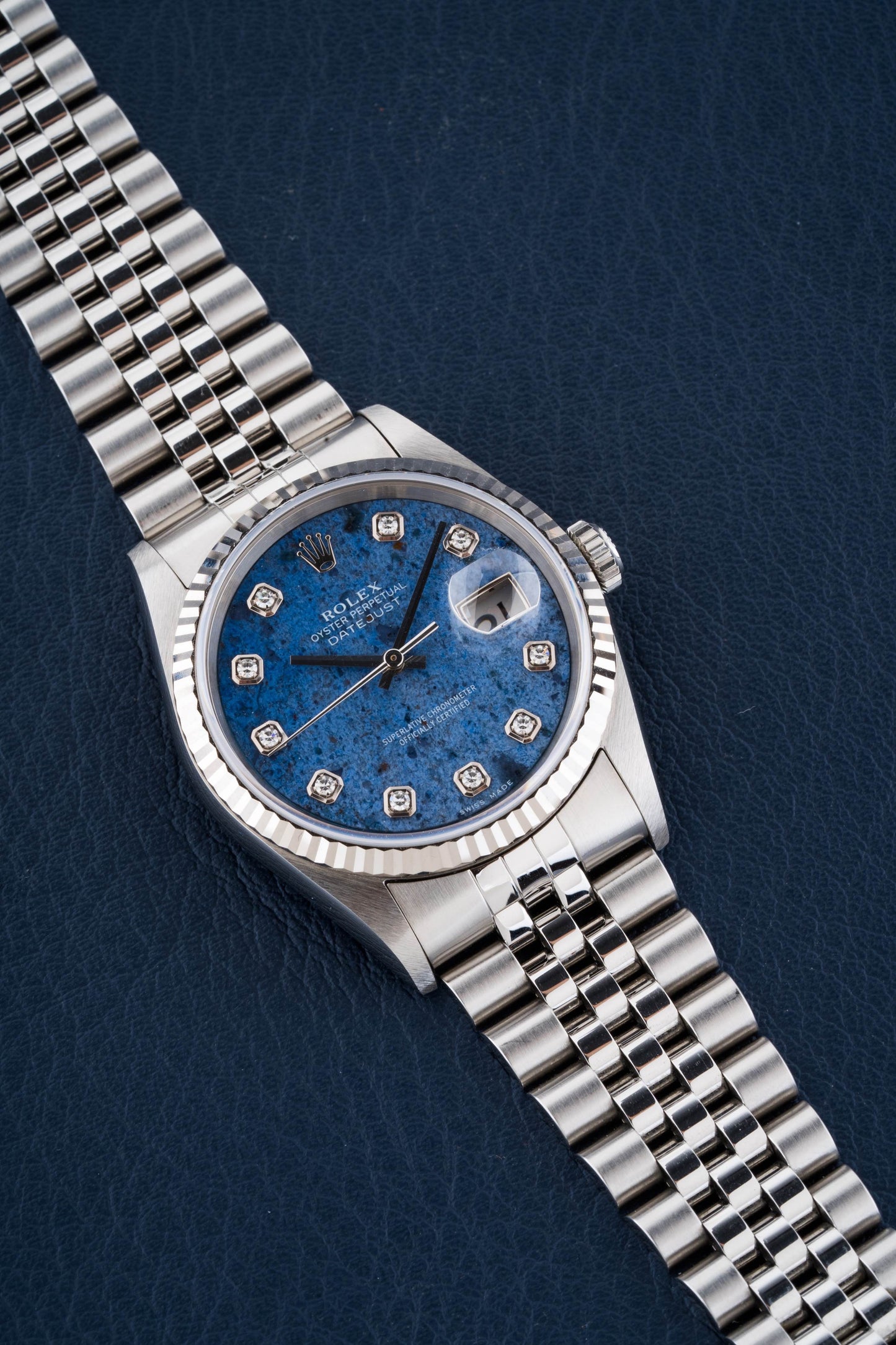 Rolex Datejust Rare Sodalite Diamond Dial NOS