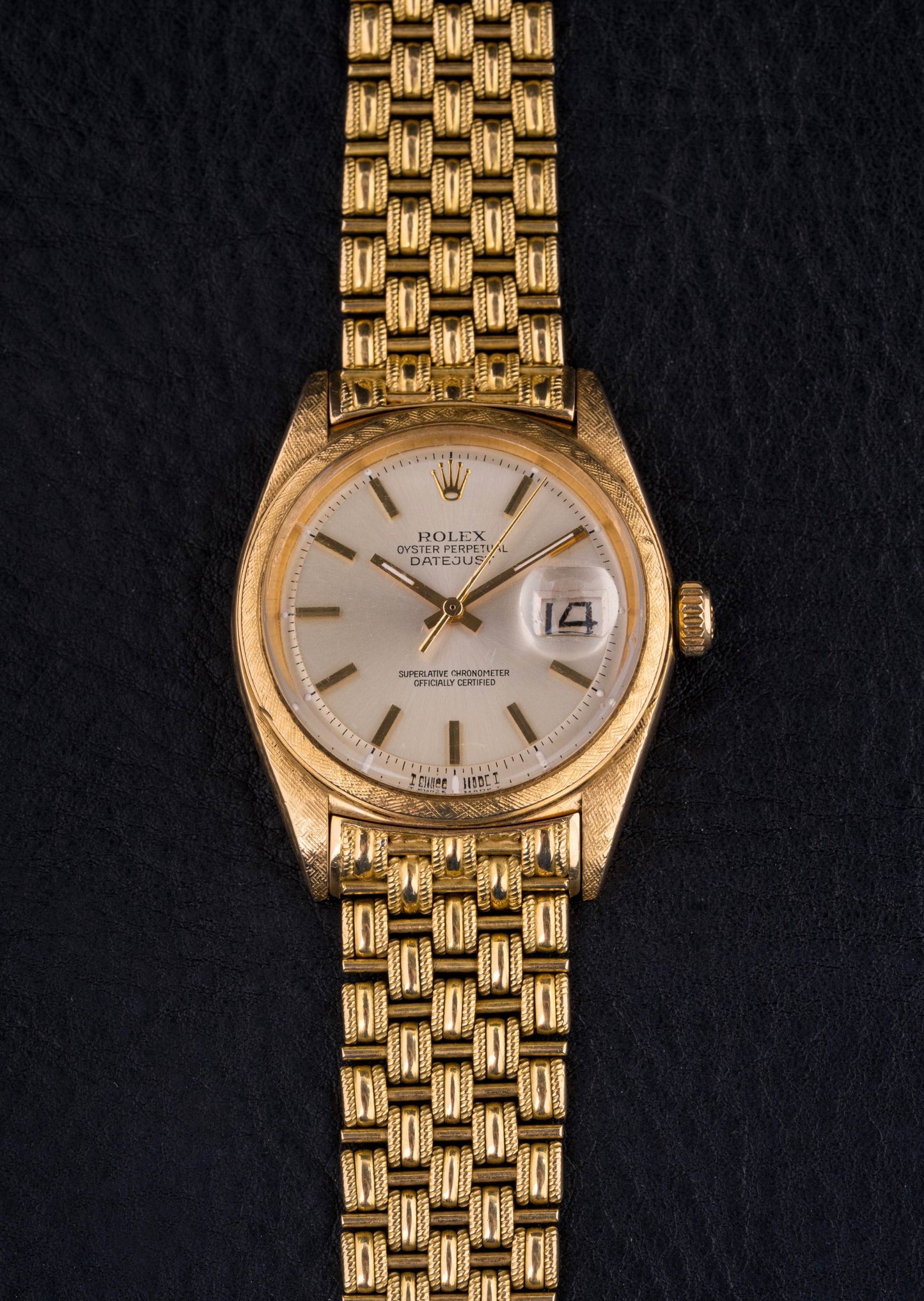 Rolex Datejust Ref. 1602 "Florentine Finish" with a Very Rare Rolex Florentine Bracelet