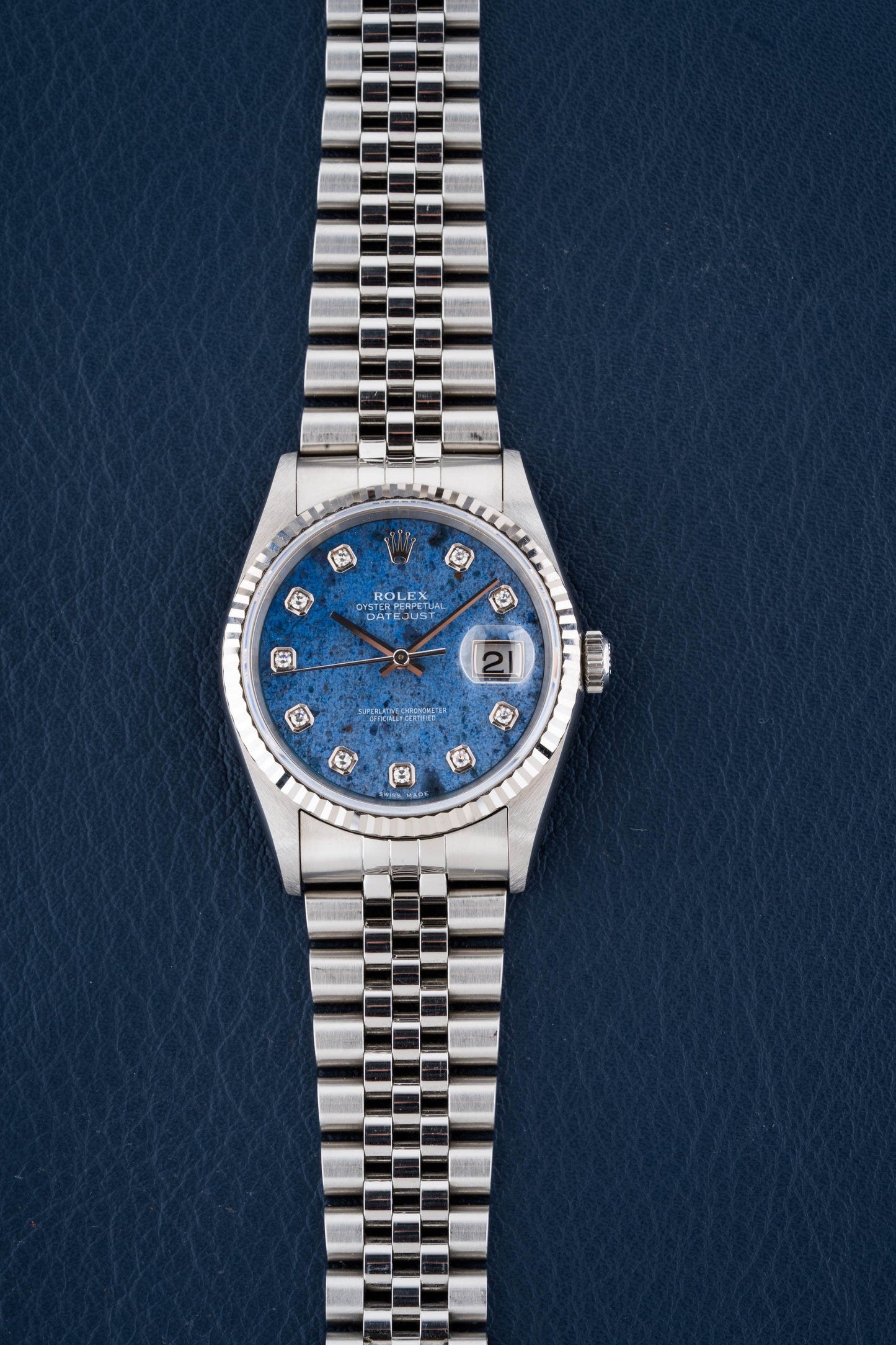 Rolex Datejust Rare Sodalite Diamond Dial NOS