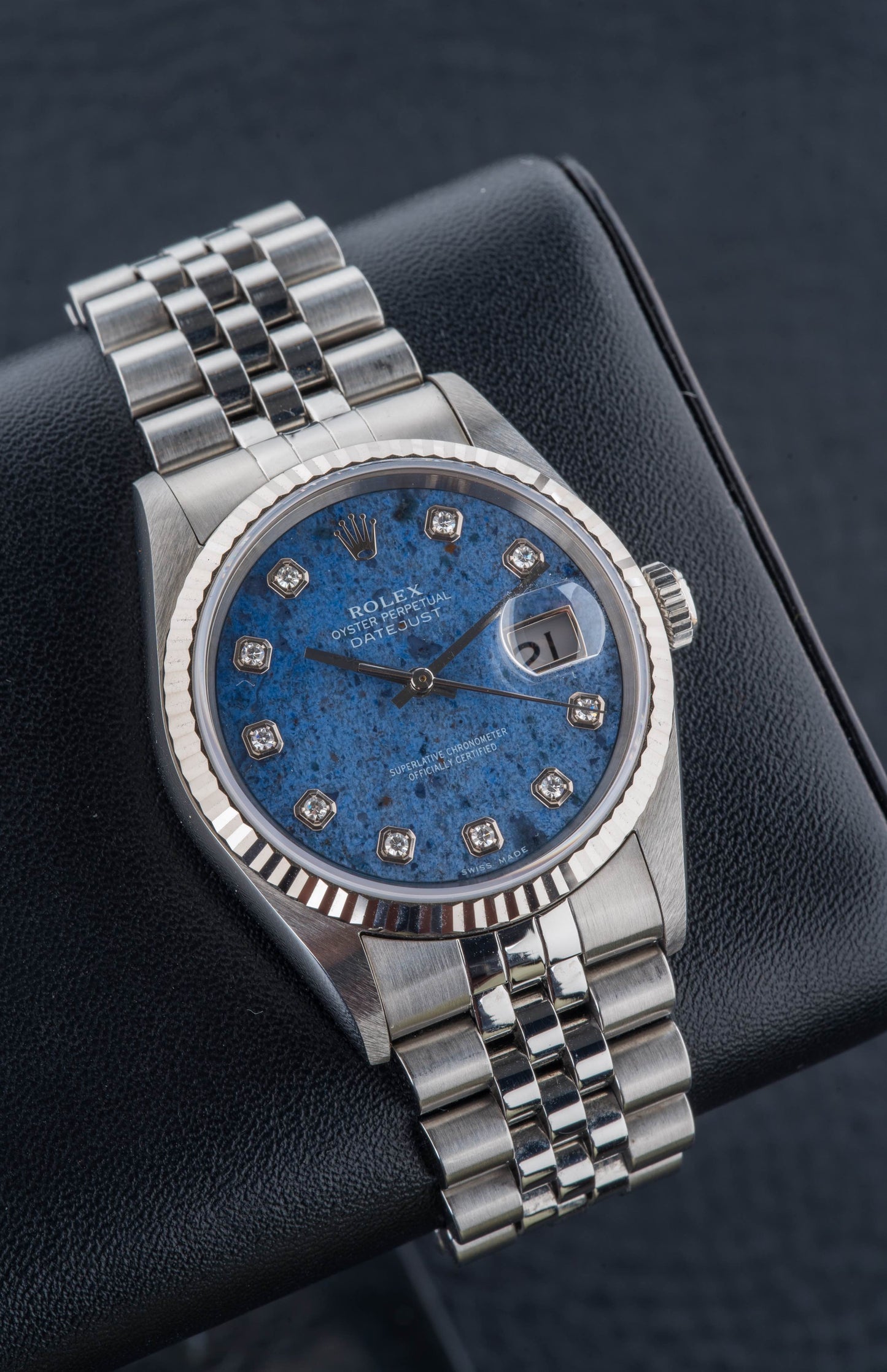 Rolex Datejust Rare Sodalite Diamond Dial NOS