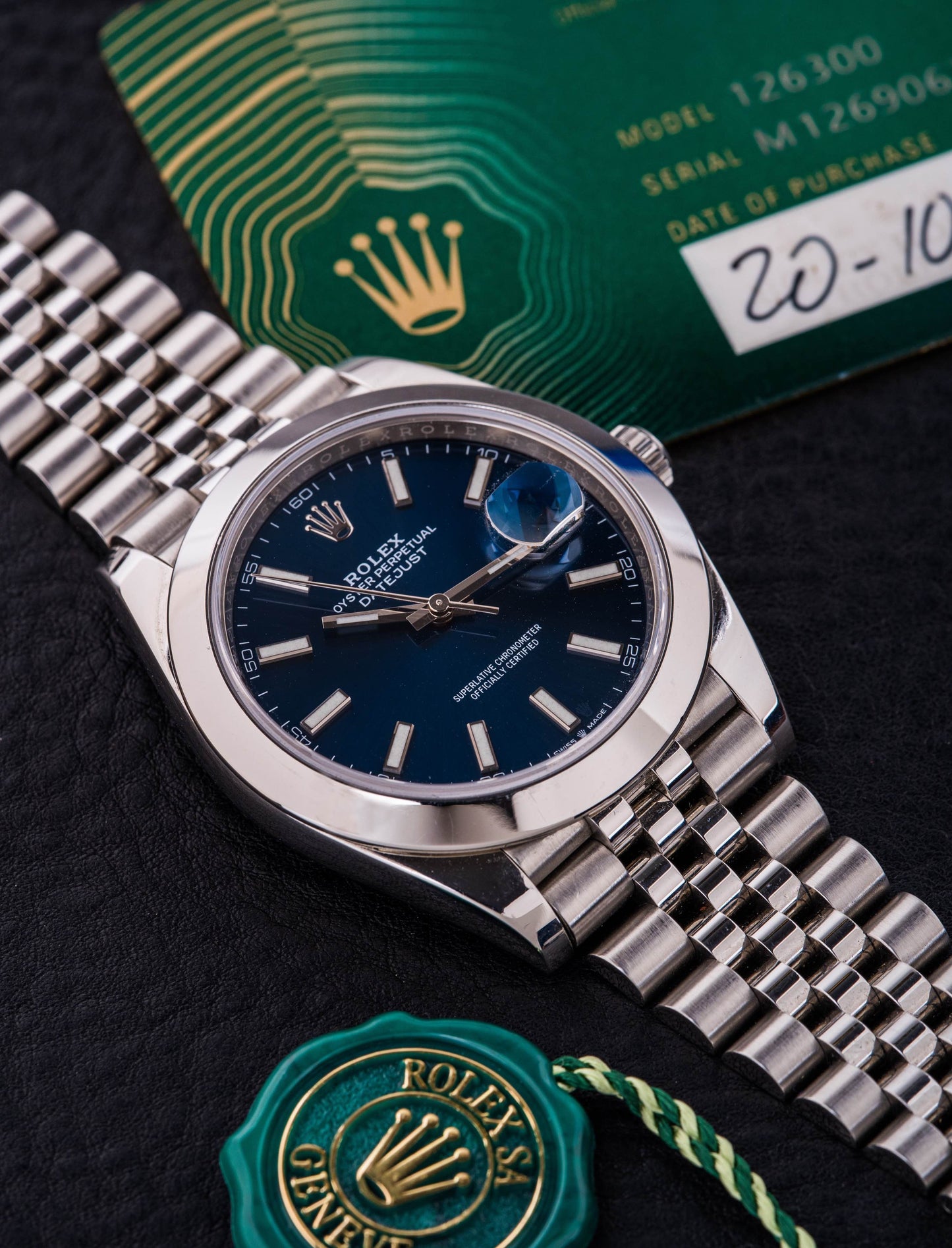 Rolex Datejust 41mm Ref. 126300 Blue Dial Full Set 2020